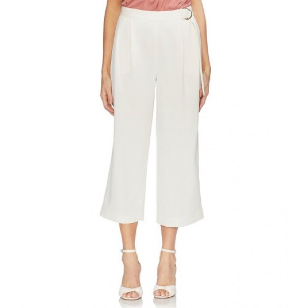 Vince Camuto Pleat Front Wide Leg Crop Work Pants